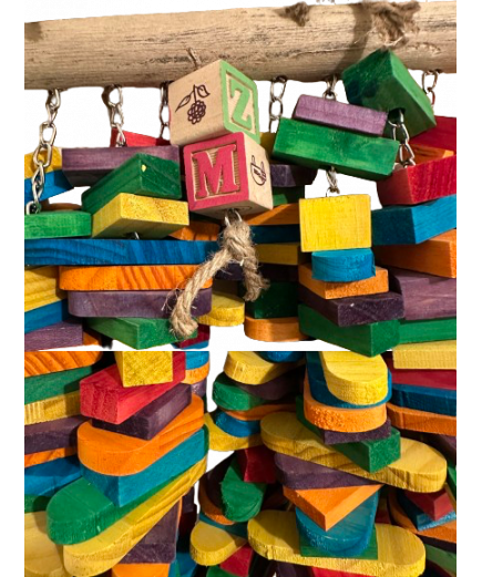 Parrot-Supplies Humongous 260 Colourful Wooden Slats XXXL Macaw Parrot Toy Parrot-Supplies Humongous 260 Colourful Wooden Slats XXXL Macaw Parrot Toy